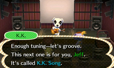 K.K.: Enough tuning--let's groove. This next one is for you, Jeff. It's called K.K. Song.