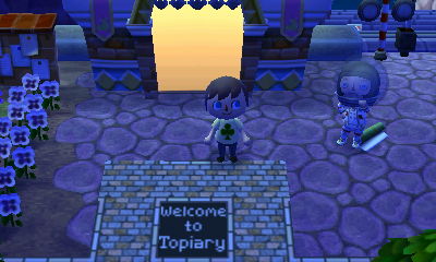 Visiting Mark, who was dressed as an astronaut.