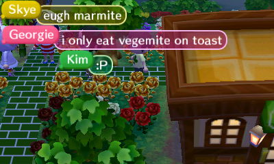Georgie: I only eat vegemite on toast.