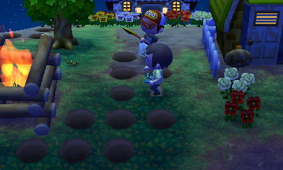 A mole cricket gets away.