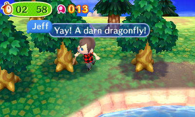 Jeff: Yay! A darn dragonfly!