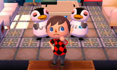 Two Auroras make funny faces at me.