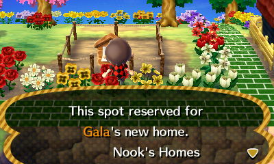 The spot reserved for Gala's new home. -Nook's Homes