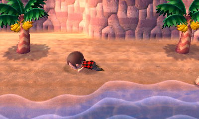 Getting a face full of sand.