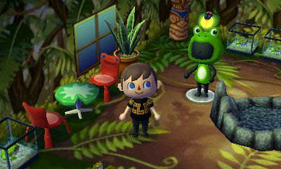 Red froggy chairs in my frog room.