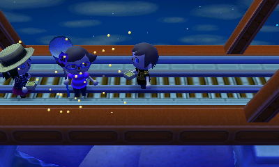 Me and Merka throwing beans at Squishy.