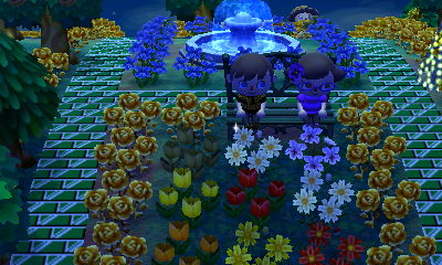 Sitting on a bench with Squishy.