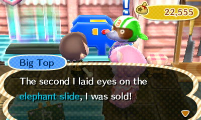 Big Top: The second I laid eyes on the elephant slide, I was sold!