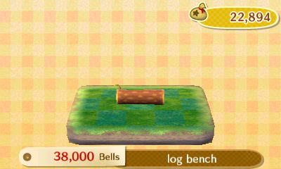 Log bench: 38,000 bells.