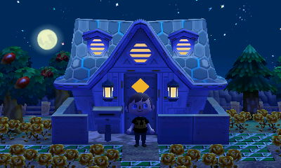 A nearly full moon by my house.