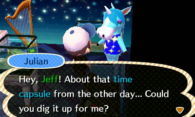 Julian: Hey, Jeff! About that time capsule from the other day... Could you dig it up for me?