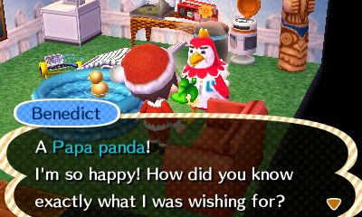 Benedict: A Papa panda! I'm so happy! How did you know exactly what I was wishing for?