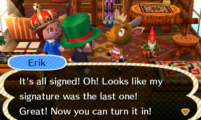 Erik: It's all signed! Oh! Looks like my signature was the last one!