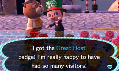 I got the Great Host badge! I'm really happy to have had so many visitors!