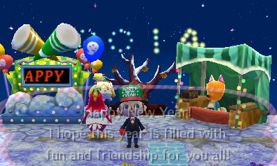 Fireworks go off in the sky, spelling out 2014.