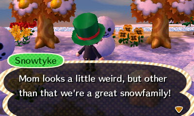 Snowtyke: Mom looks a little weird, but other than that we're a great snowfamily!