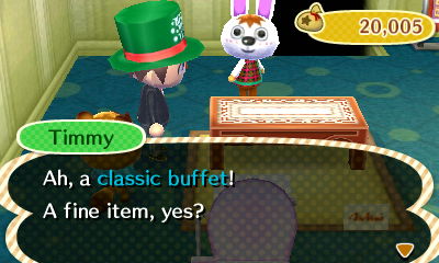 Timmy: Ah, a classic buffet! A fine item, yes?