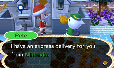 Pete: I have an express delivery for you from Nintendo.