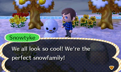 Snowtyke: We all look so cool! We're the perfect snowfamily!