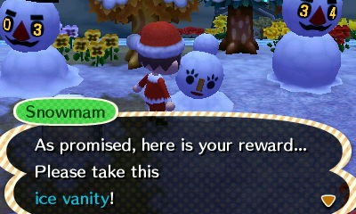 Snowmam: As promised, here is your reward... Please take this ice vanity!