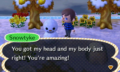 Snowtyke: You got my head and body just right! You're amazing!