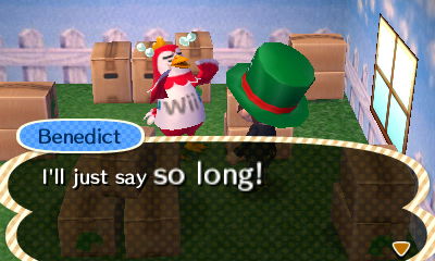 Benedict: I'll just say so long!