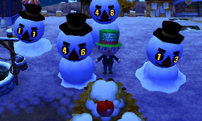 Tom's bingo snowmen.