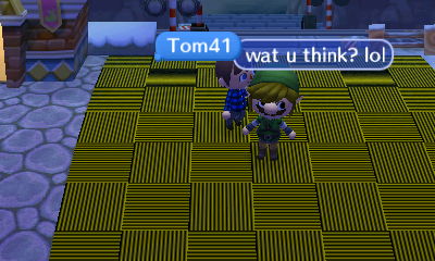 Tom's path tiles that seem to move when you walk across them.