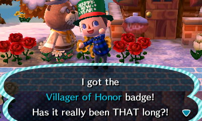 I got the Villager of Honor badge! Has it really been THAT long?!