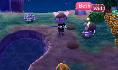 Beth stuck in a hole.