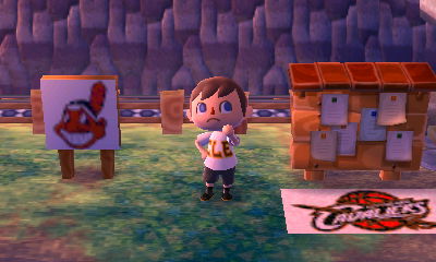 Chief Wahoo on my custom design-sign and my white CLE shirt.