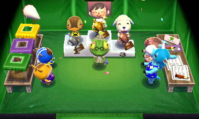 Jeff, Molly, and Daisy hold up their Bug-Off trophies.