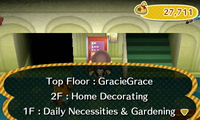 Top Floor: GracieGrace. 2F: Home Decorating. 1F: Daily Necessities & Gardening