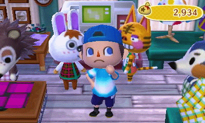 GIF of Tabby and Gabi nibbling my ears in Able Sisters.