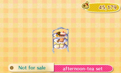 Afternoon-tea set: Not for sale.