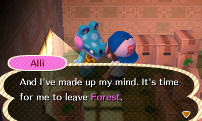 Alli: And I've made up my mind. It's time for me to leave Forest.