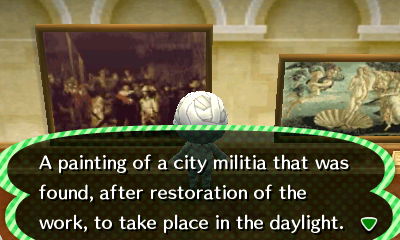 Description of amazing painting: A painting of a city militia that was found, after restoration of the work, to take place in the daylight.