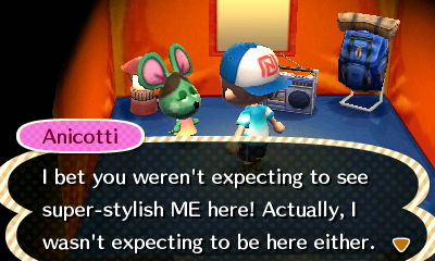 Anicotti: I bet you weren't expecting to see super-stylish ME here!