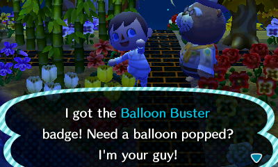 I got the Balloon Buster badge! Need a balloon popped? I'm your guy!