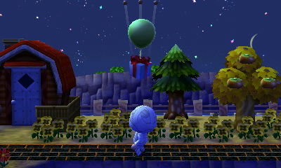 Shooting down a balloon present on Halloween.