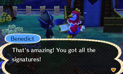 Animated GIF of Benedict shifting his feet and body.