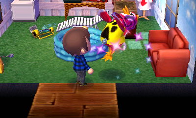 Benedict flips as he takes his medicine.