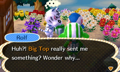 Rolf: Huh?! Big Top really sent me something? Wonder why...