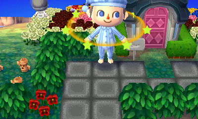 Growing to super size after eating a famous mushroom in Nintendo's dream town.