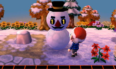 My bingo snowman with eyes that show the number 11.