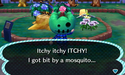 I got bit by a mosquito while inside the bug exhibit at the museum.