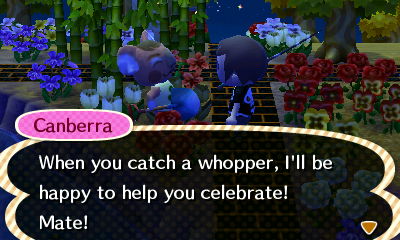 Canberra: When you catch a whopper, I'll be happy to help you celebrate! Mate!