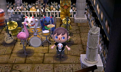 The cat band is about to perform.