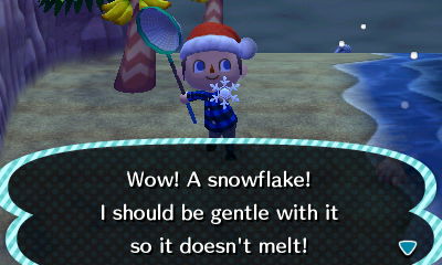Wow! A snowflake! I should be gentle with it so it doesn't melt!