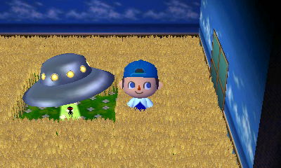 A UFO visits Chiko's room full of wheat fields.